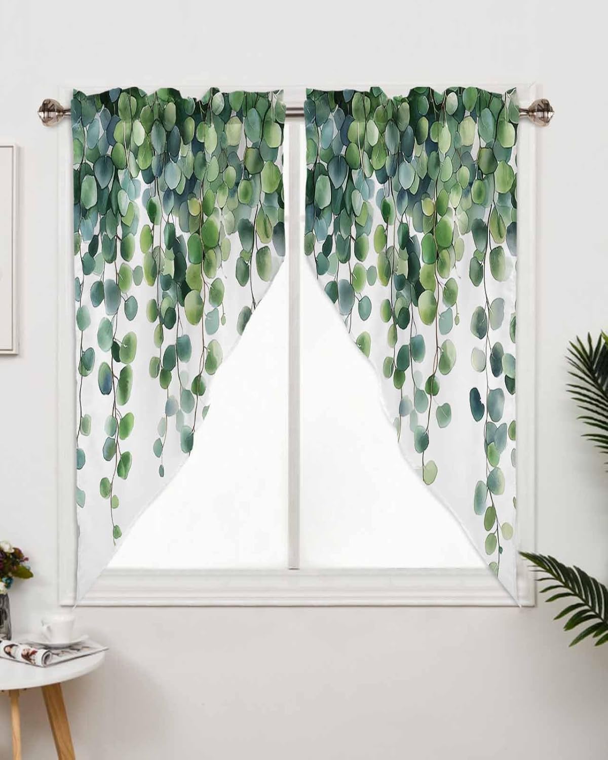 Spring Leaf Swag Curtains Pair 36x36