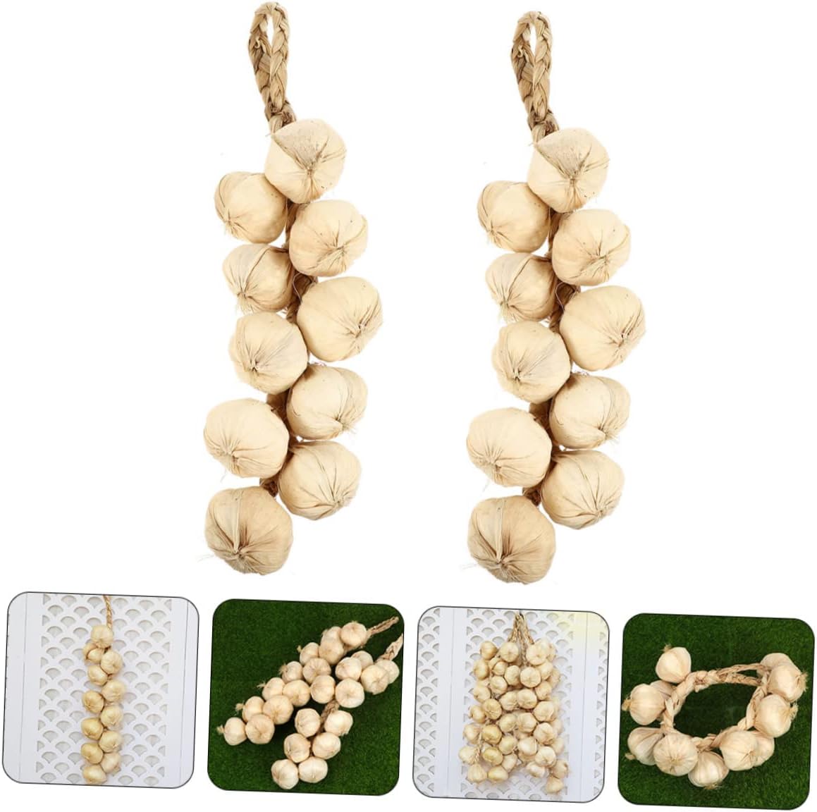 Cabilock 2Pcs Lifelike Garlic Wall Decor