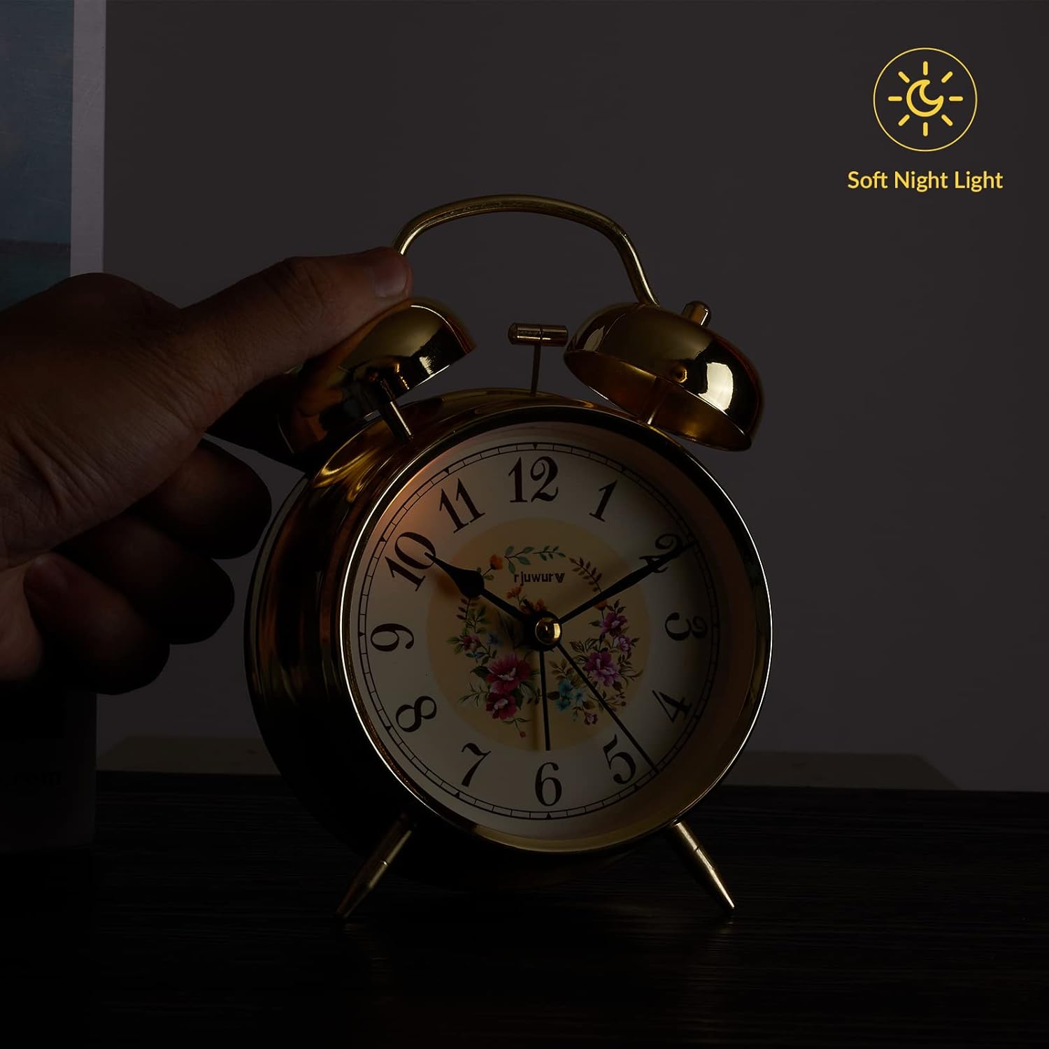 4 Inch Loud Alarm Twin Bell Clock with Night Light