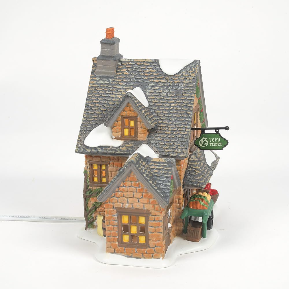 Department 56 Dickens Village Greengrocer Cotswold Lit Building
