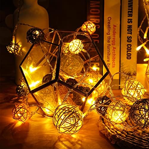 Patelai 72 Pcs Wicker Rattan Decorative Balls