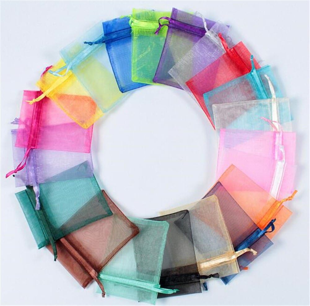 Ximkee Organza Gift Bags - 100 Pack 3x4 Grey