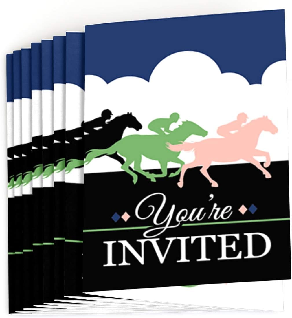Big Dot of Happiness Kentucky Derby Party Invitations 8 Count