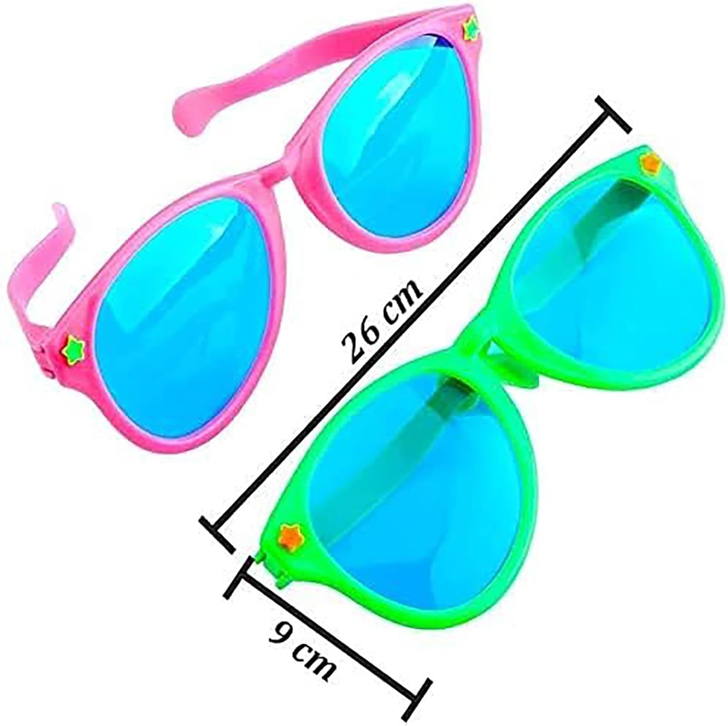 6 Pcs Jumbo Plastic Funny Party Glasses