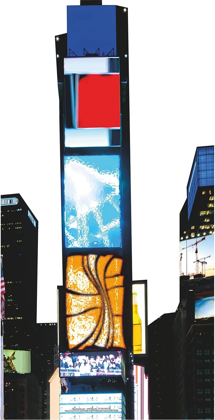 H13609 Times Square New York City Night Lights Cardboard Cutout