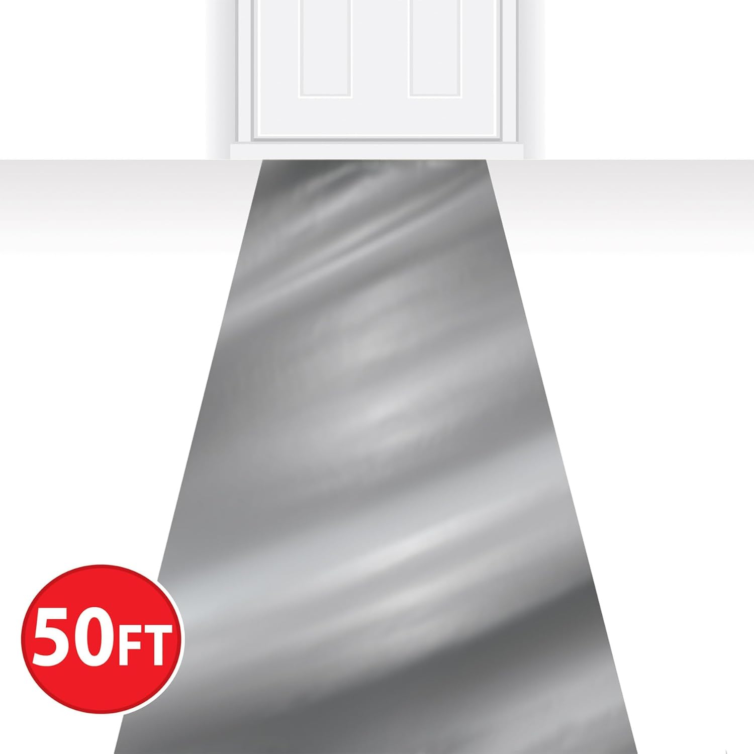 Beistle 30 In x 50 Ft Silver Metallic Aisle Runner