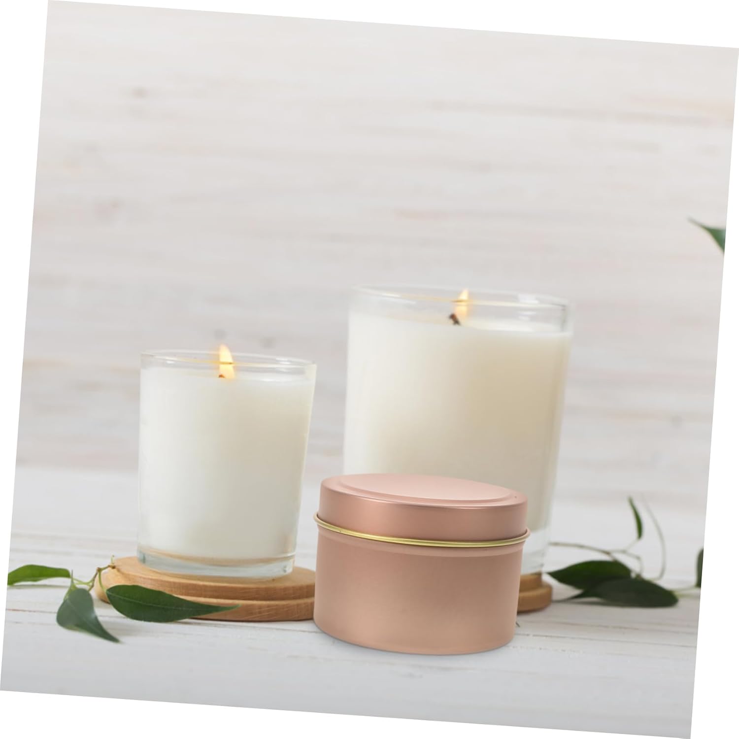 12pcs Metal Candle Holders with Lids for DIY Candles