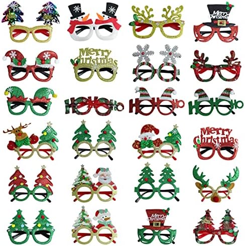 Sparkle Christmas Glasses for Kids Adults