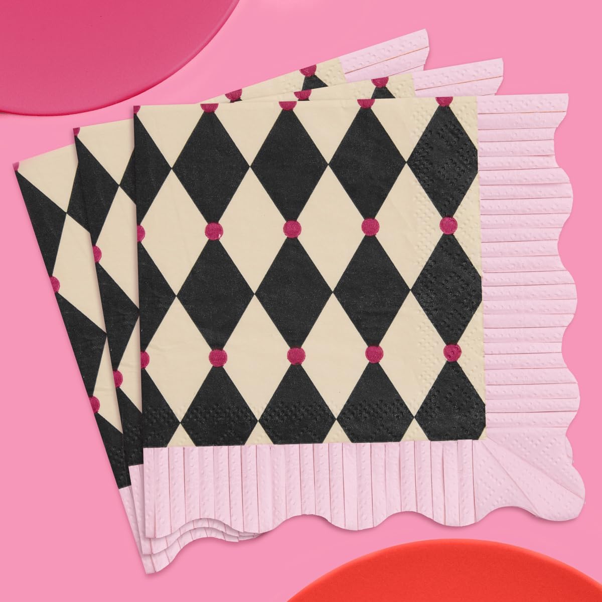 Xo Fetti Checkered Circus Paper Napkins 24pcs 3-ply