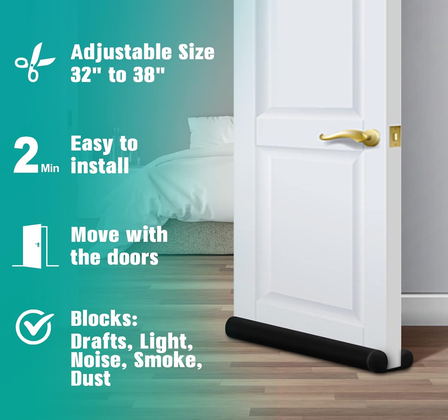 MAXTID Door Draft Blocker Insulation Seal 38 Inch