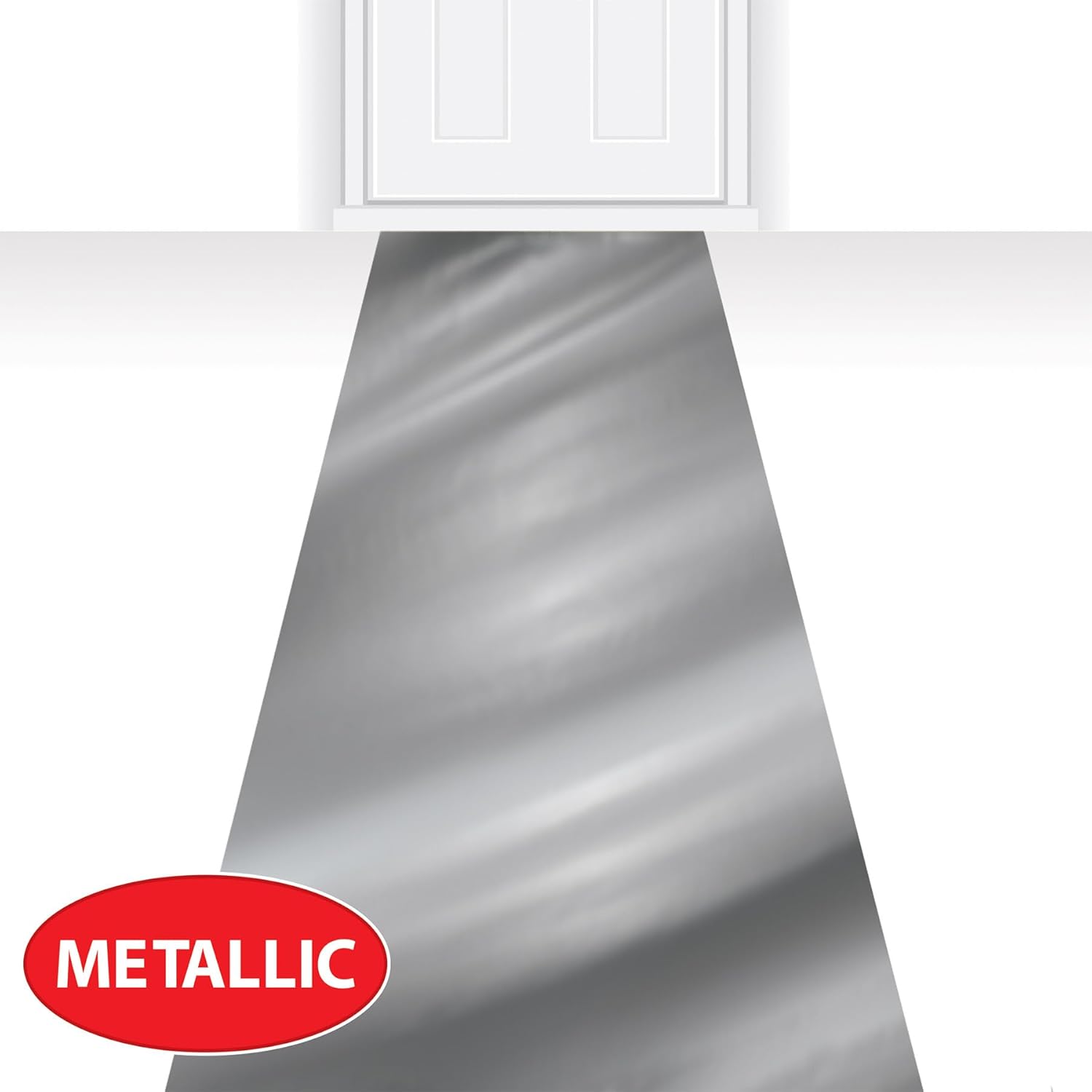 Beistle 30 In x 50 Ft Silver Metallic Aisle Runner