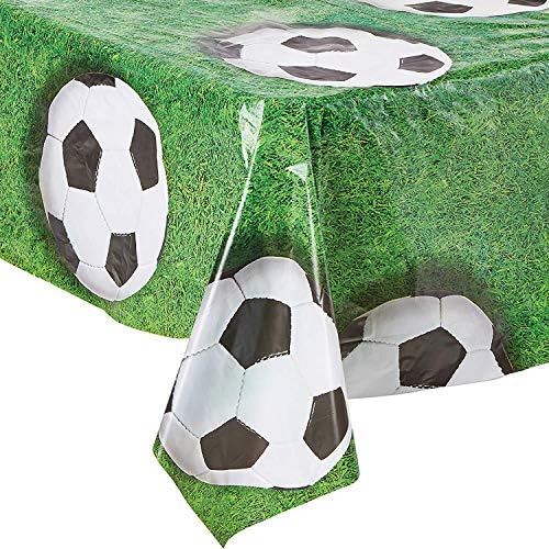 Beistle Soccer Ball Table Cover 54x108