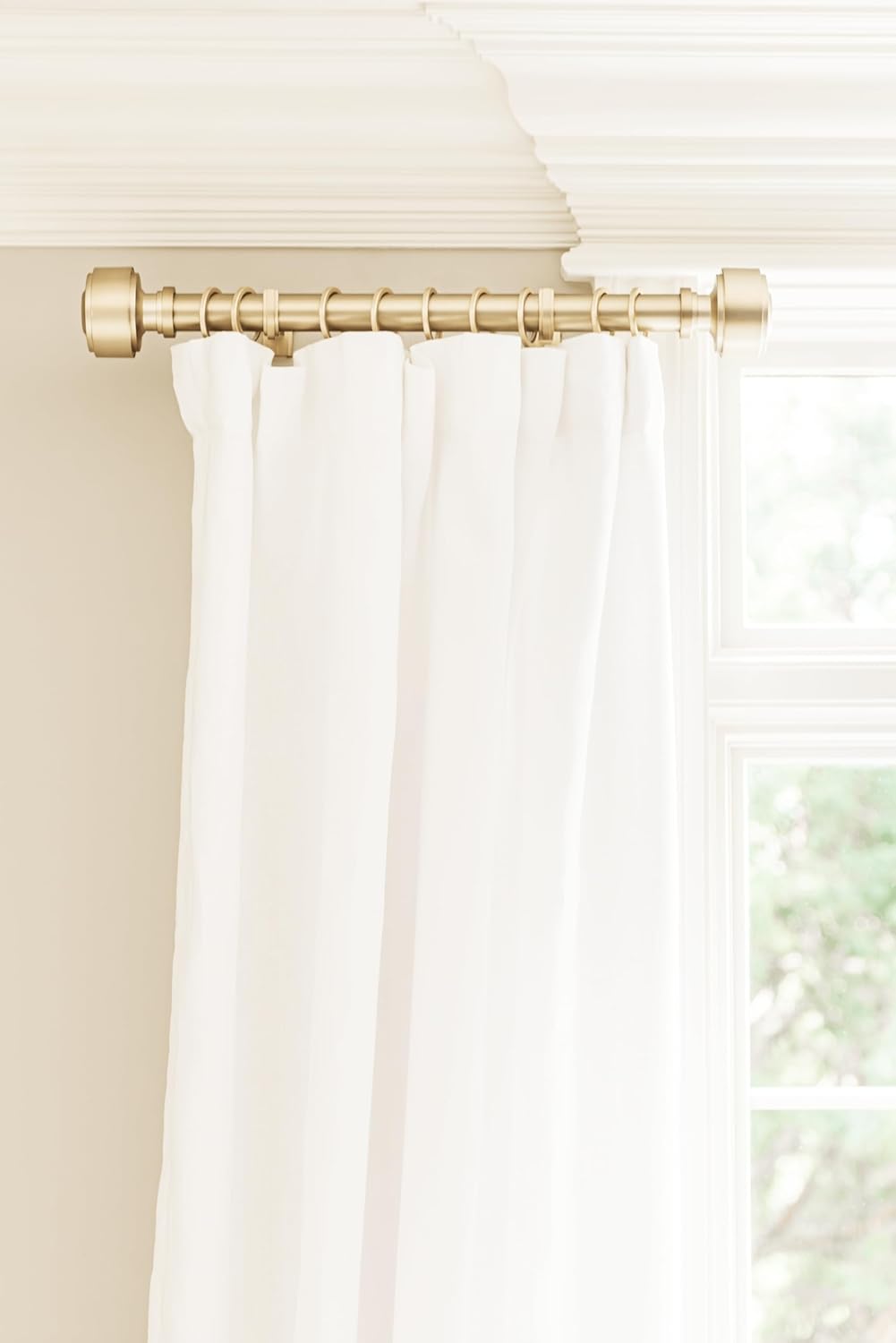 BlastHome Luxury Layers Knob Finials - Brushed Gold Set of Two