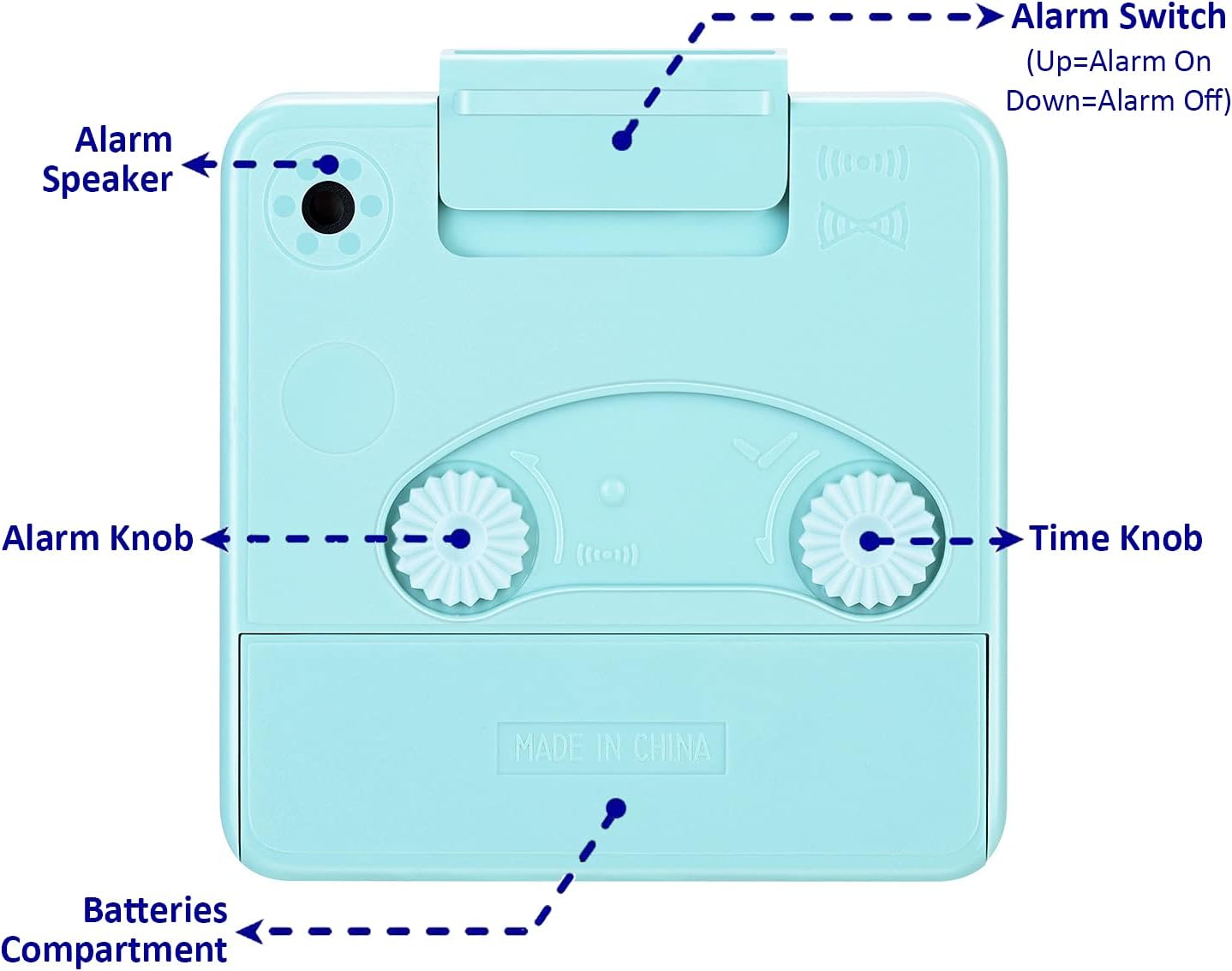 Travel Analog Alarm Clock - Ultra Small Silent Design