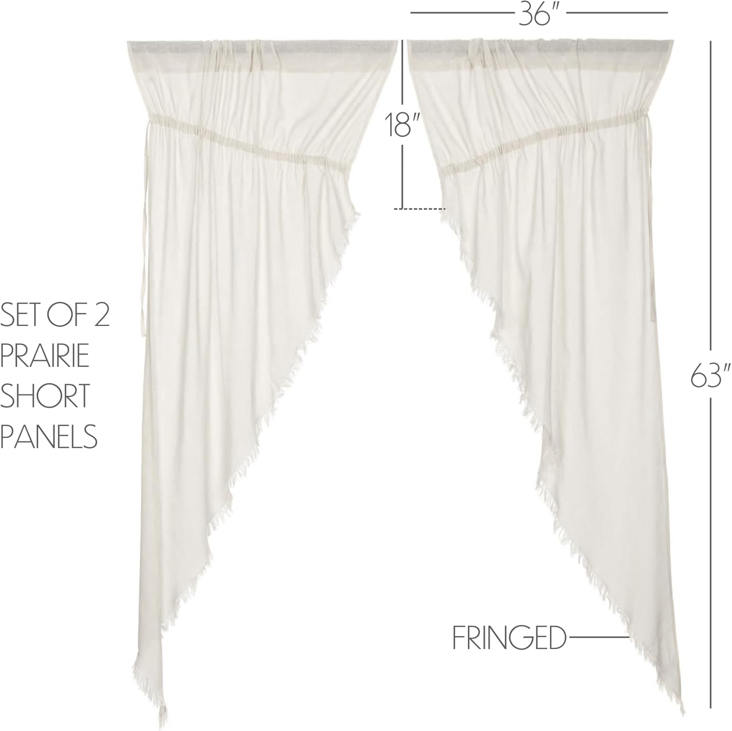 VHC Brands Antique White Tobacco Cloth Panels