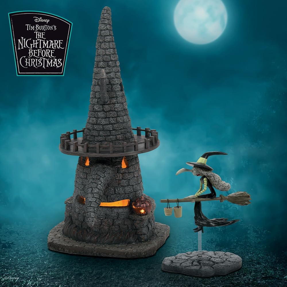 Department 56 Nightmare Before Christmas Witch Tower Light Building