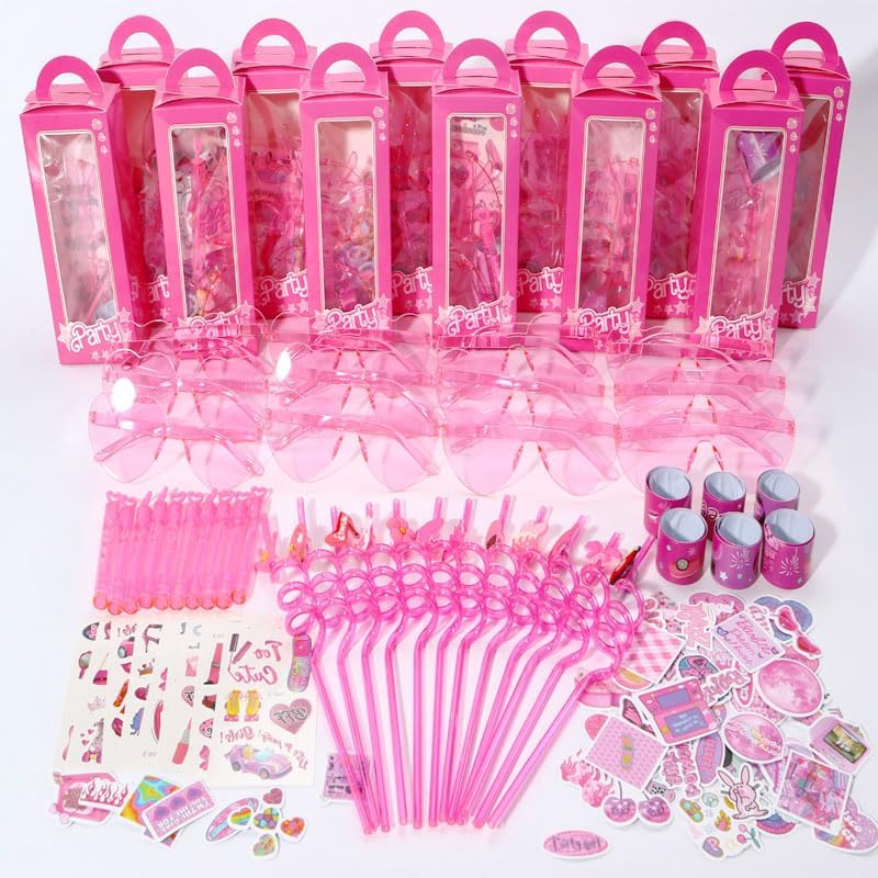 Pink Princess Party Favor Pack with 120 Pieces