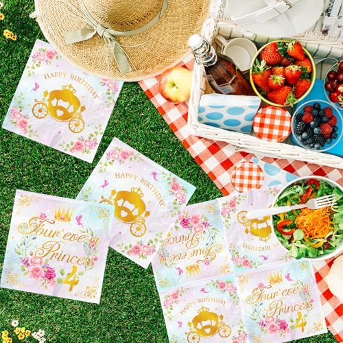 Four Ever A Princess Birthday Napkins Set 48pcs