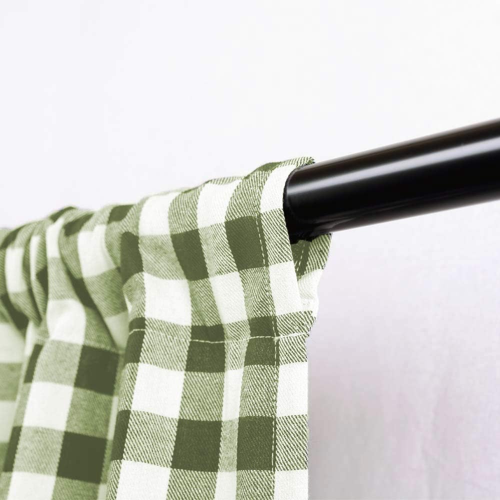 Farmhouse Curtains Buffalo Plaid Swags Panel