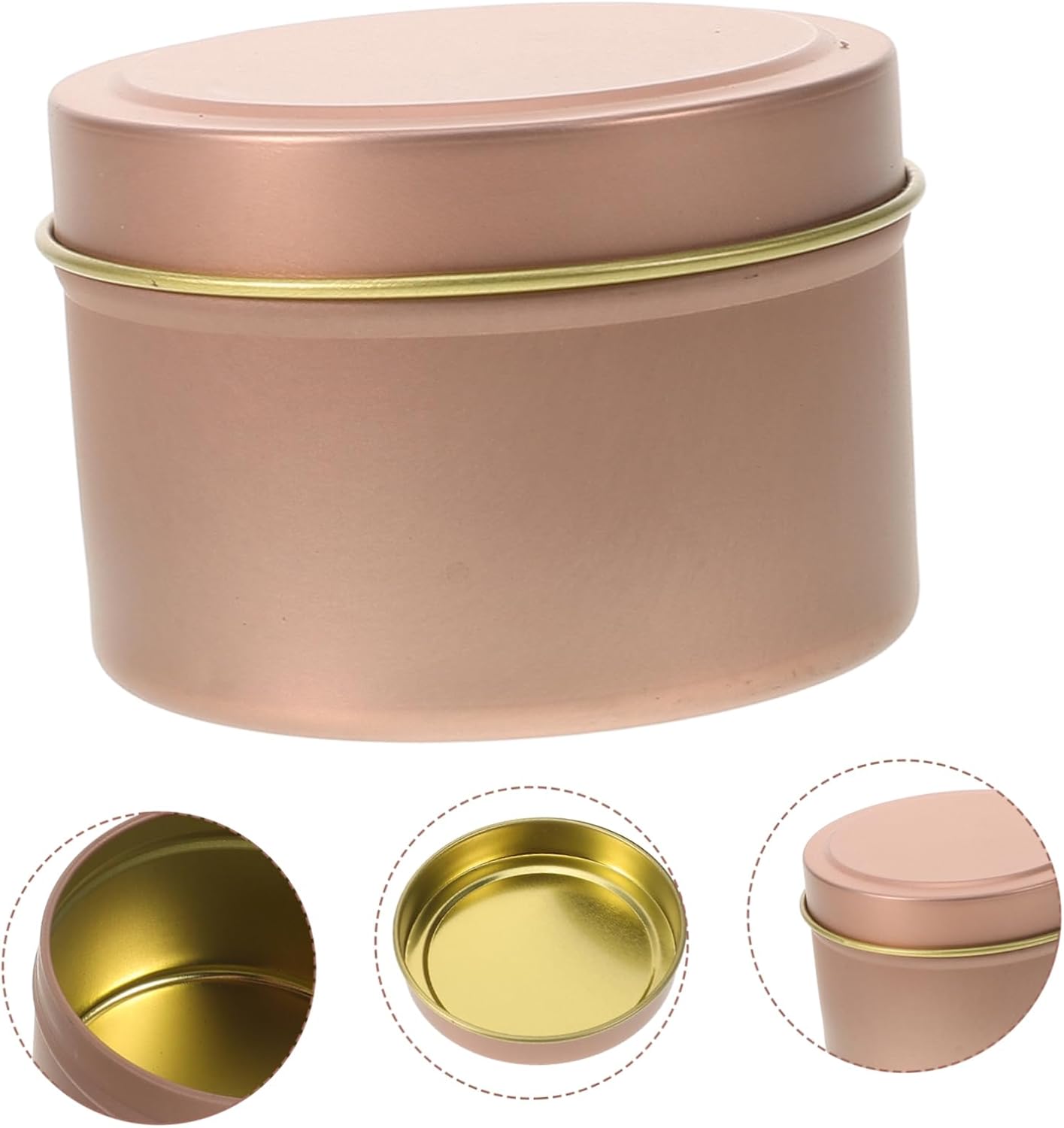 12pcs Metal Candle Holders with Lids for DIY Candles