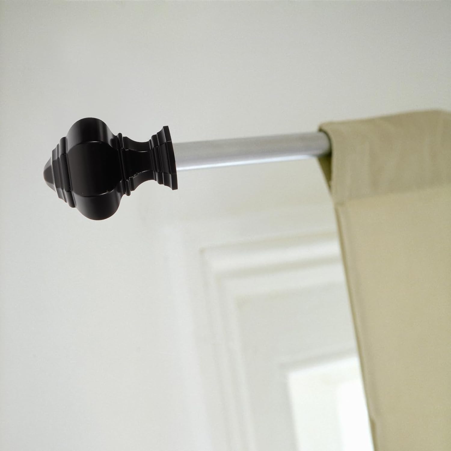 Ciieeo 2pcs Curtain Rod Finials Ends Only