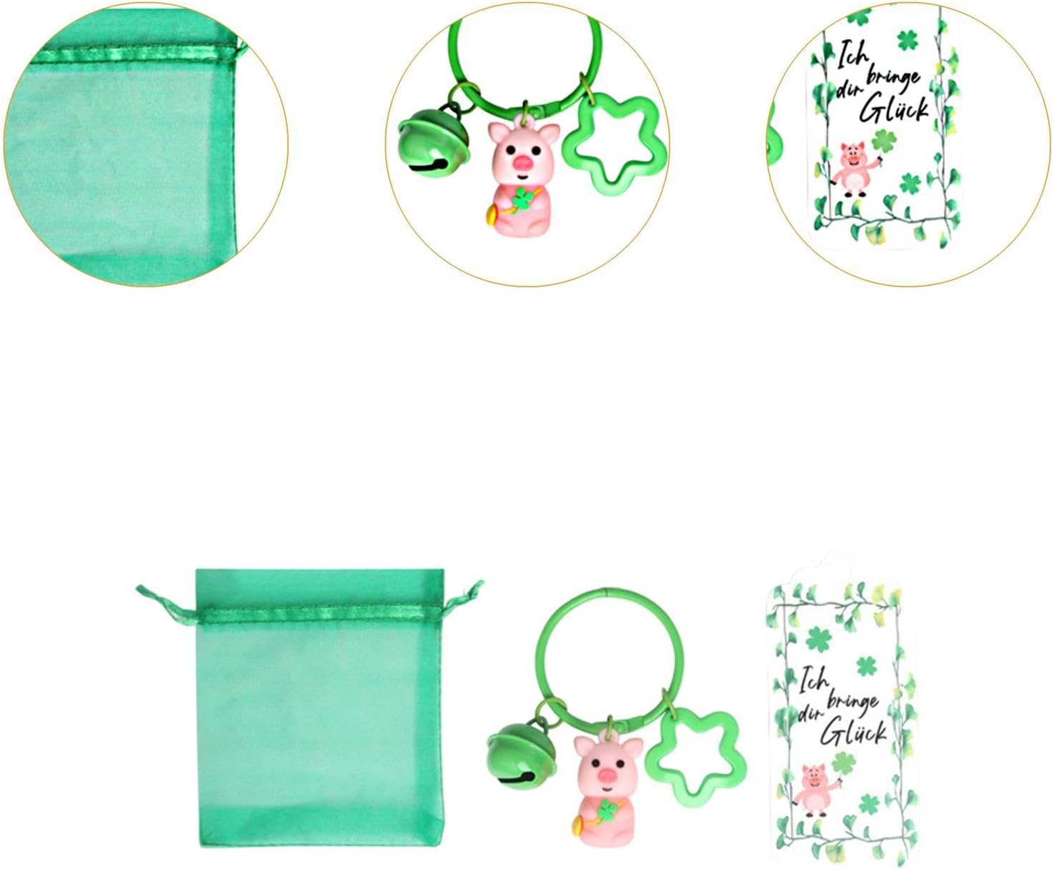 12 Pcs St Patrick Day Keychains Party Favor Set