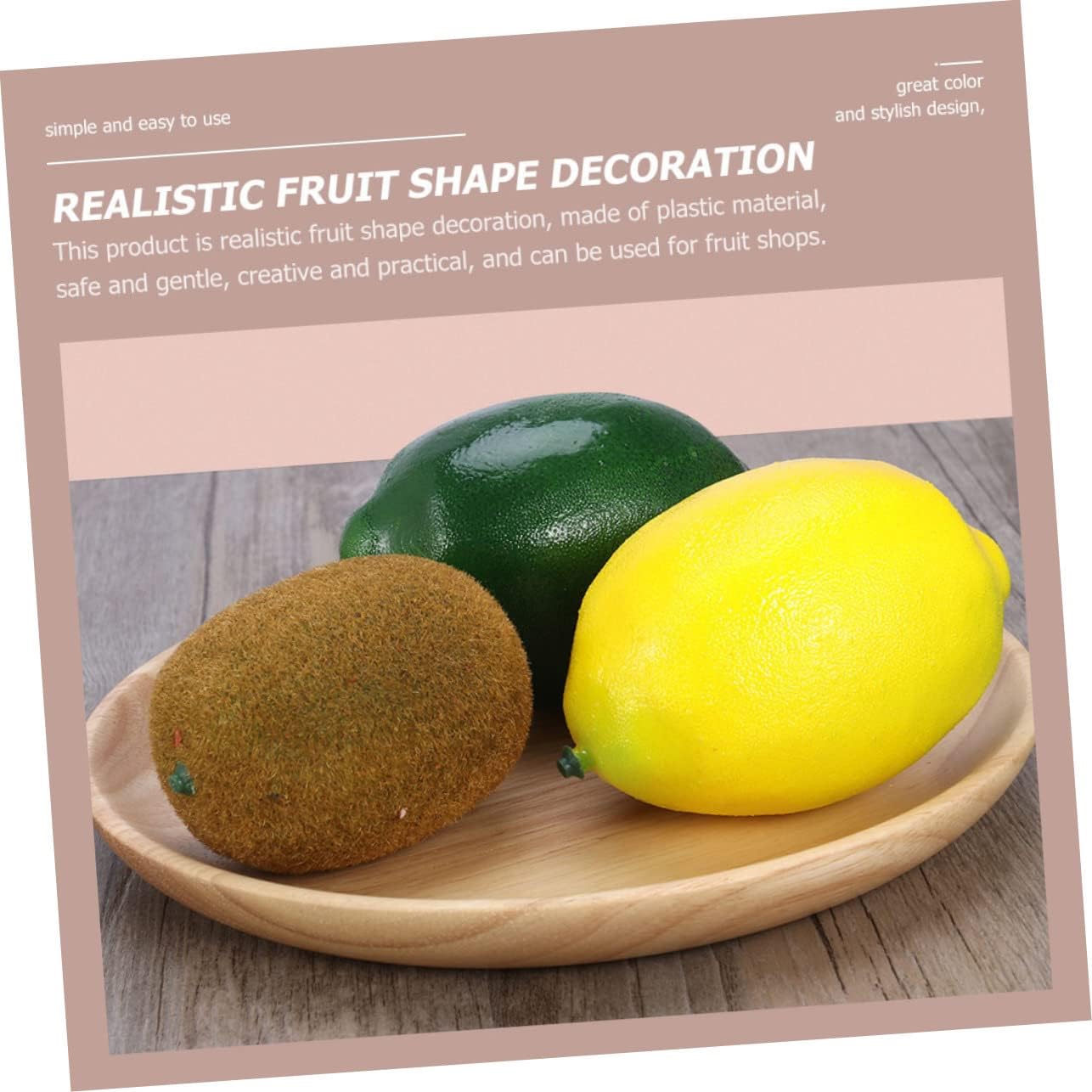 Zerodeko 4Pcs Plastic Fake Kiwi Fruit Decor