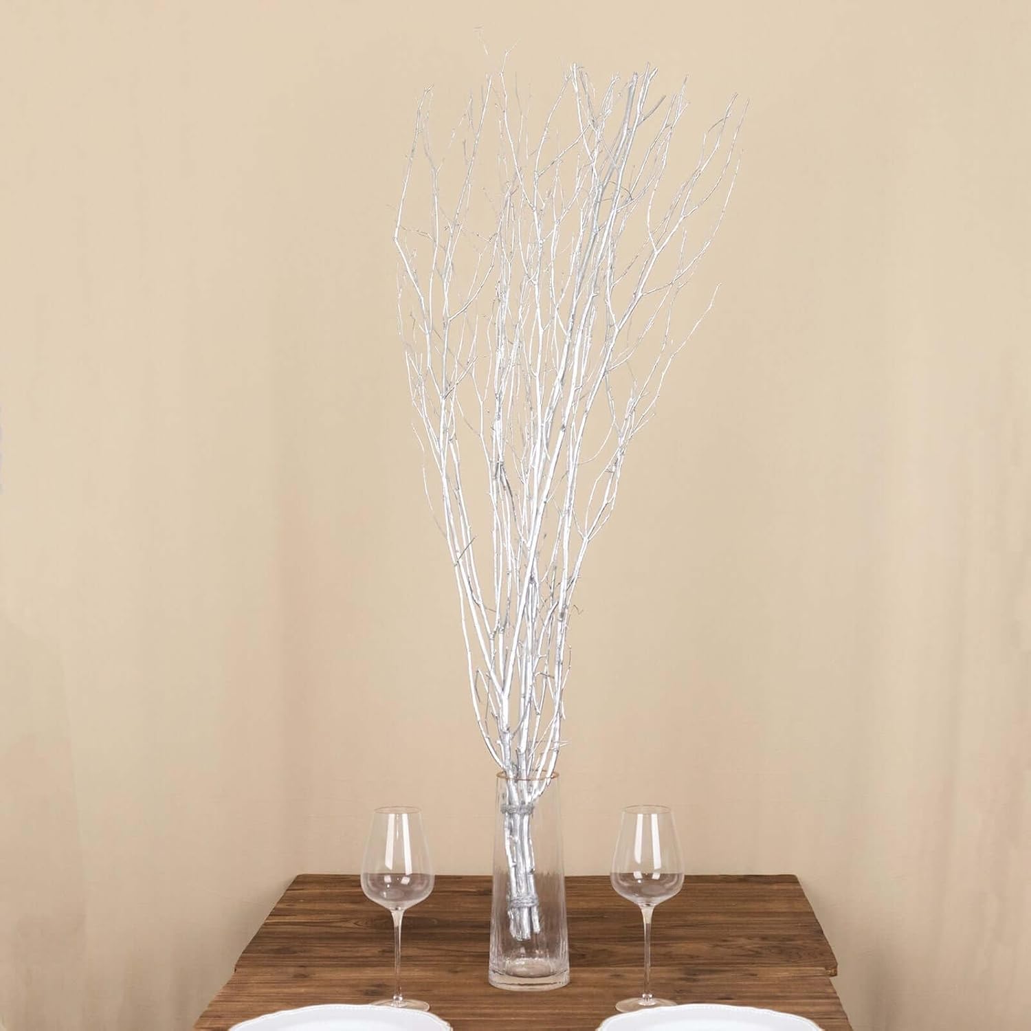 Efavormart 6 Pack Metallic Silver Birch Tree Vase Fillers