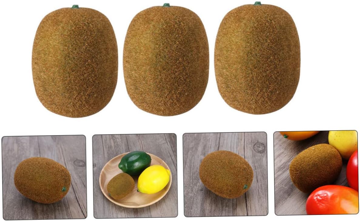 Zerodeko 4Pcs Plastic Fake Kiwi Fruit Decor