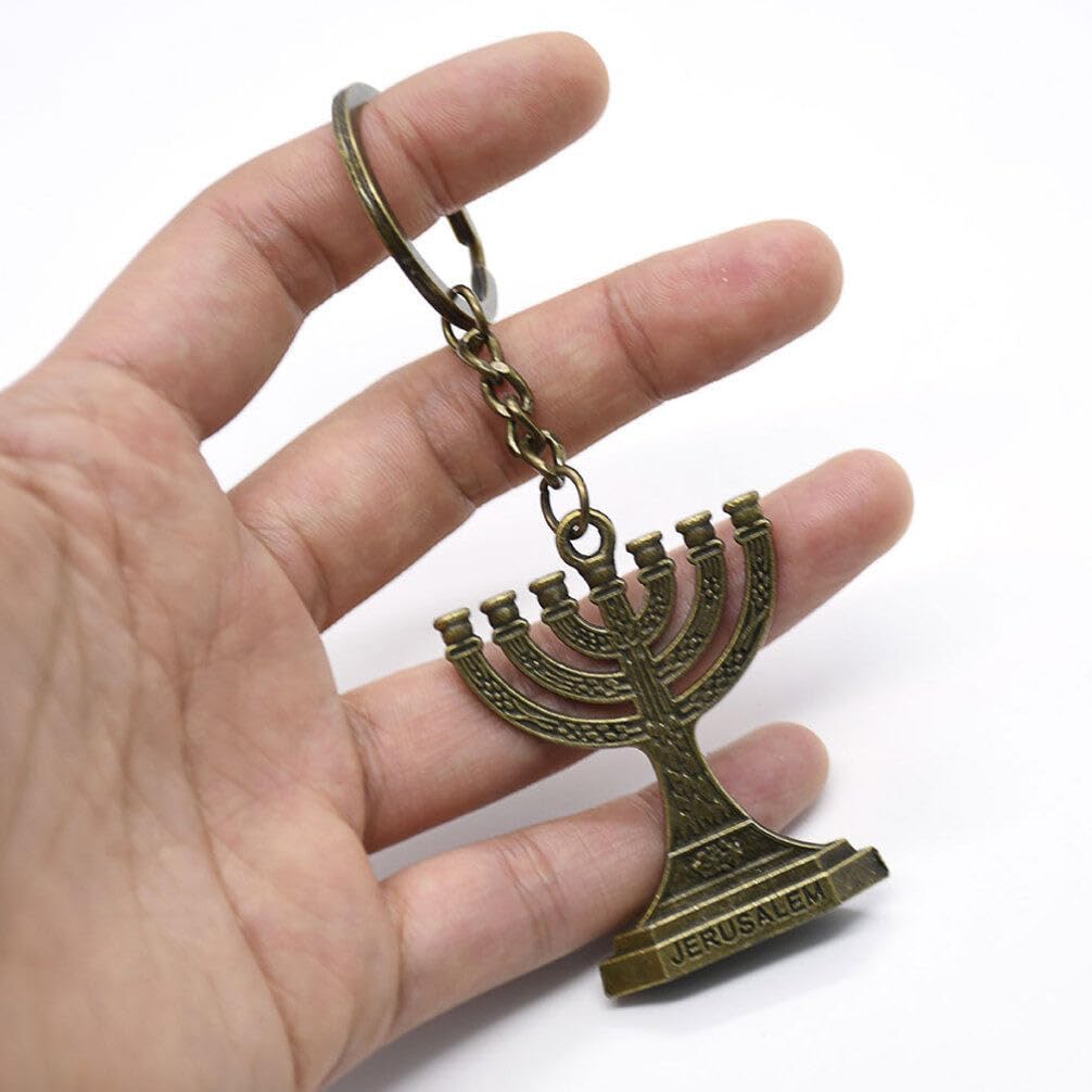 20 Pcs Hanukkah Key Ring Metal Tote Purse Ornaments