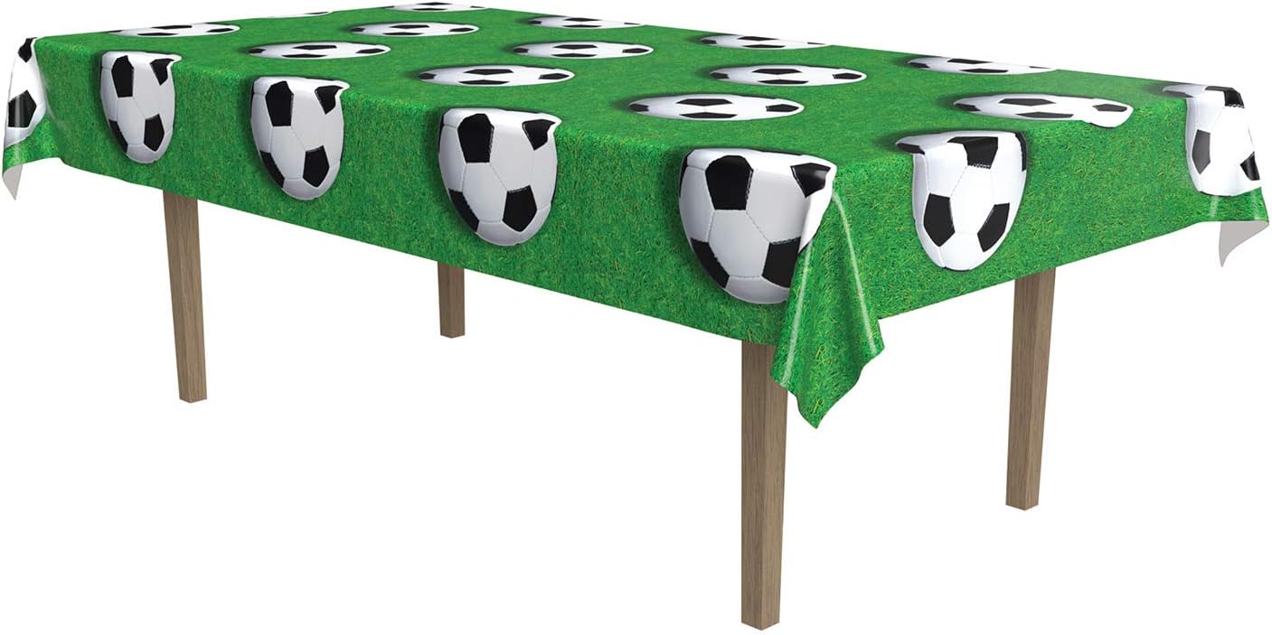 Beistle Soccer Ball Table Cover 54x108