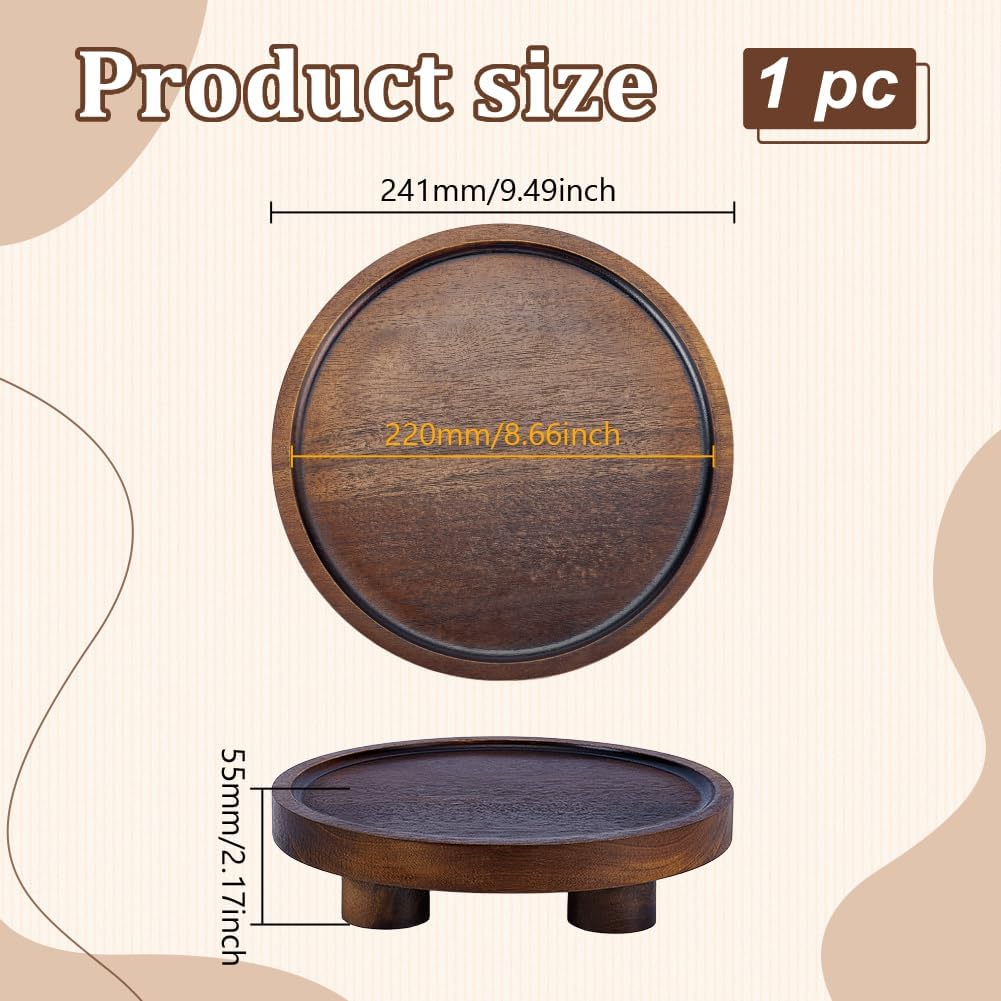 95 Inch Acacia Wood Round Display Stand