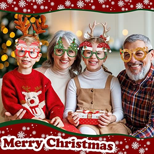 24 Pieces Christmas Party Eyeglasses with Funny Themes