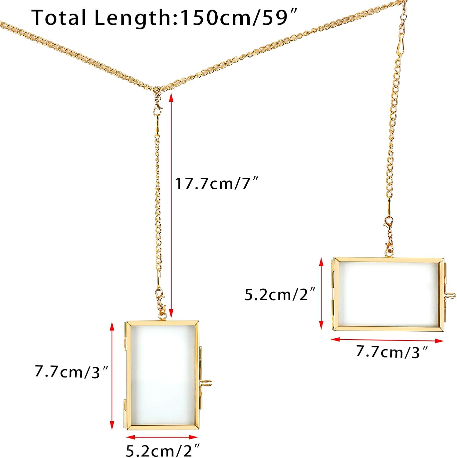 JUXYES Set of 7 Brass Wall Frames for Pressed Flowers