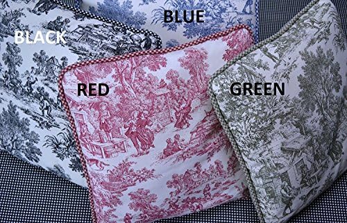 Victoria Park Toile Blue Valence Curtain