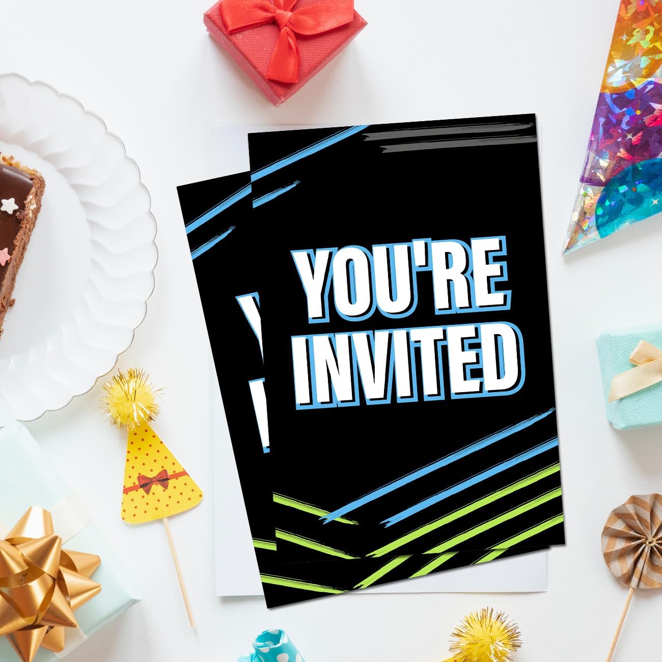 Soiceu Teen Boy Birthday Invitations with Envelopes Set of 20