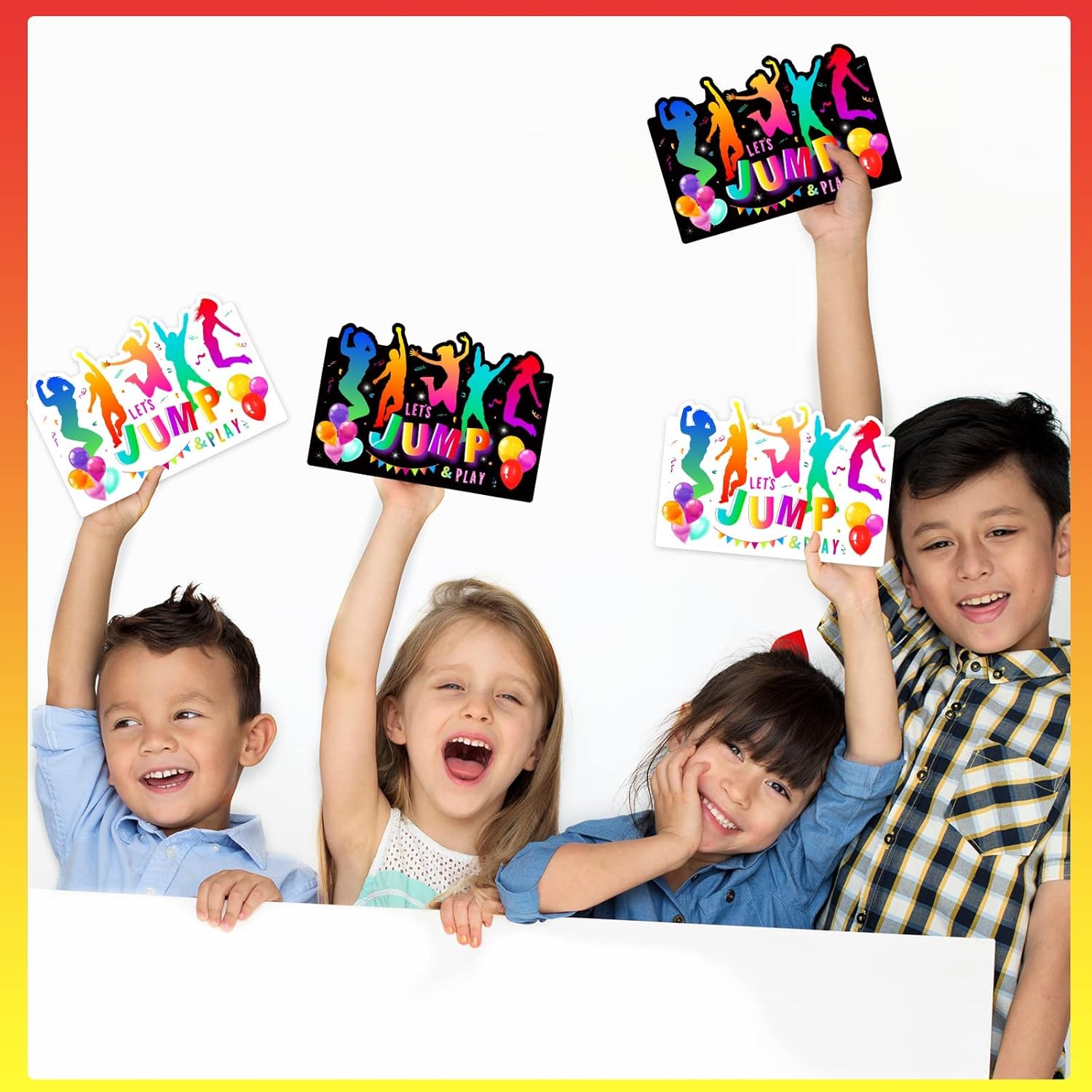 36pcs Bounce House Party Invites with Envelopes and Stickers
