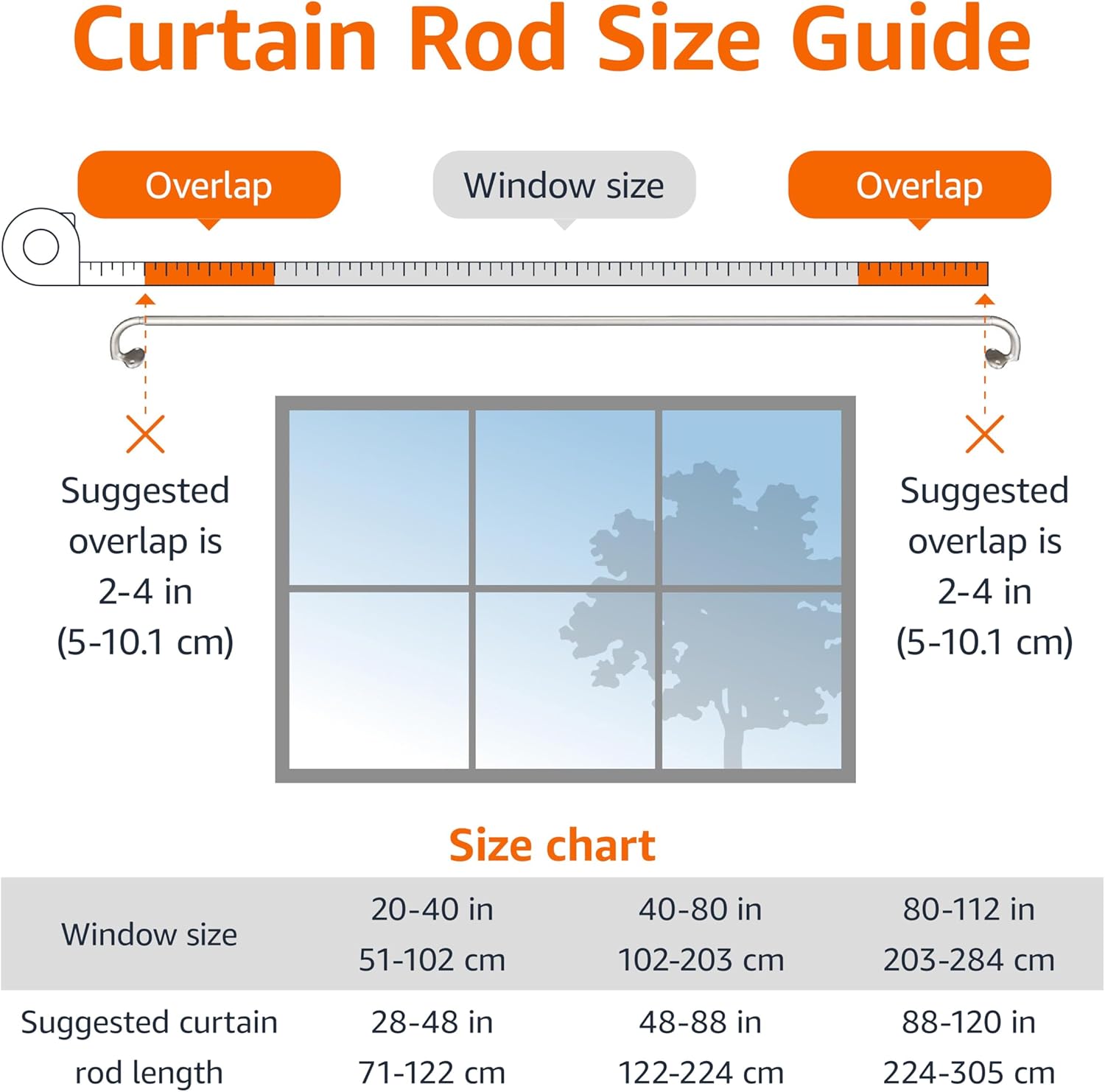 Amazon Basics Blackout Curtain Rod 28-48 Inches Nickel Finish