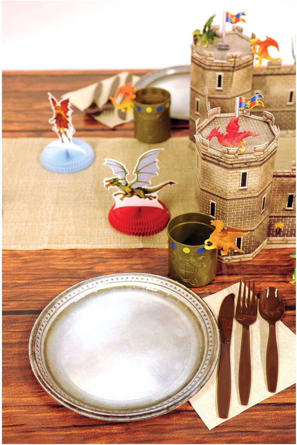 Beistle Pewter Paper Plates 24-Pack 9 Inch
