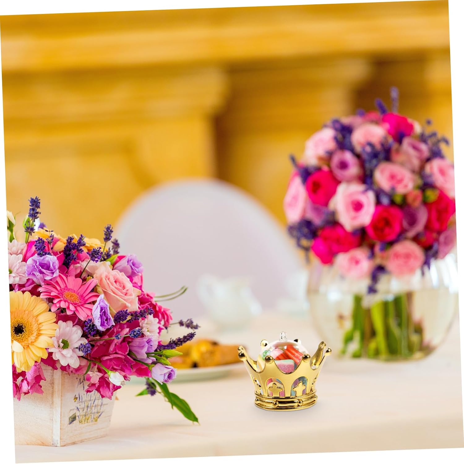 GLEAVI 12pcs Fillable Candy Boxes with Dome Lid Wedding Favor Containers