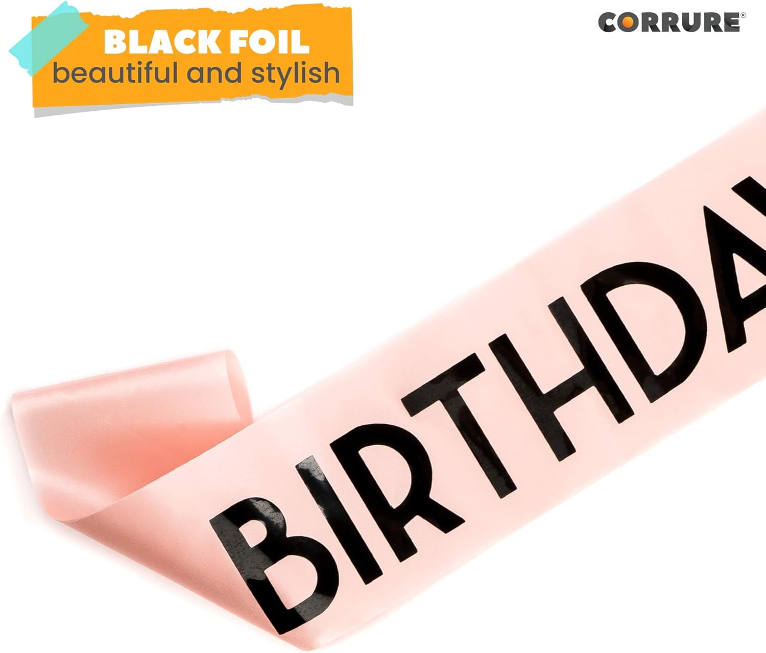 Birthday Girl Sash with Black Foil - Rose Gold Sash for Women