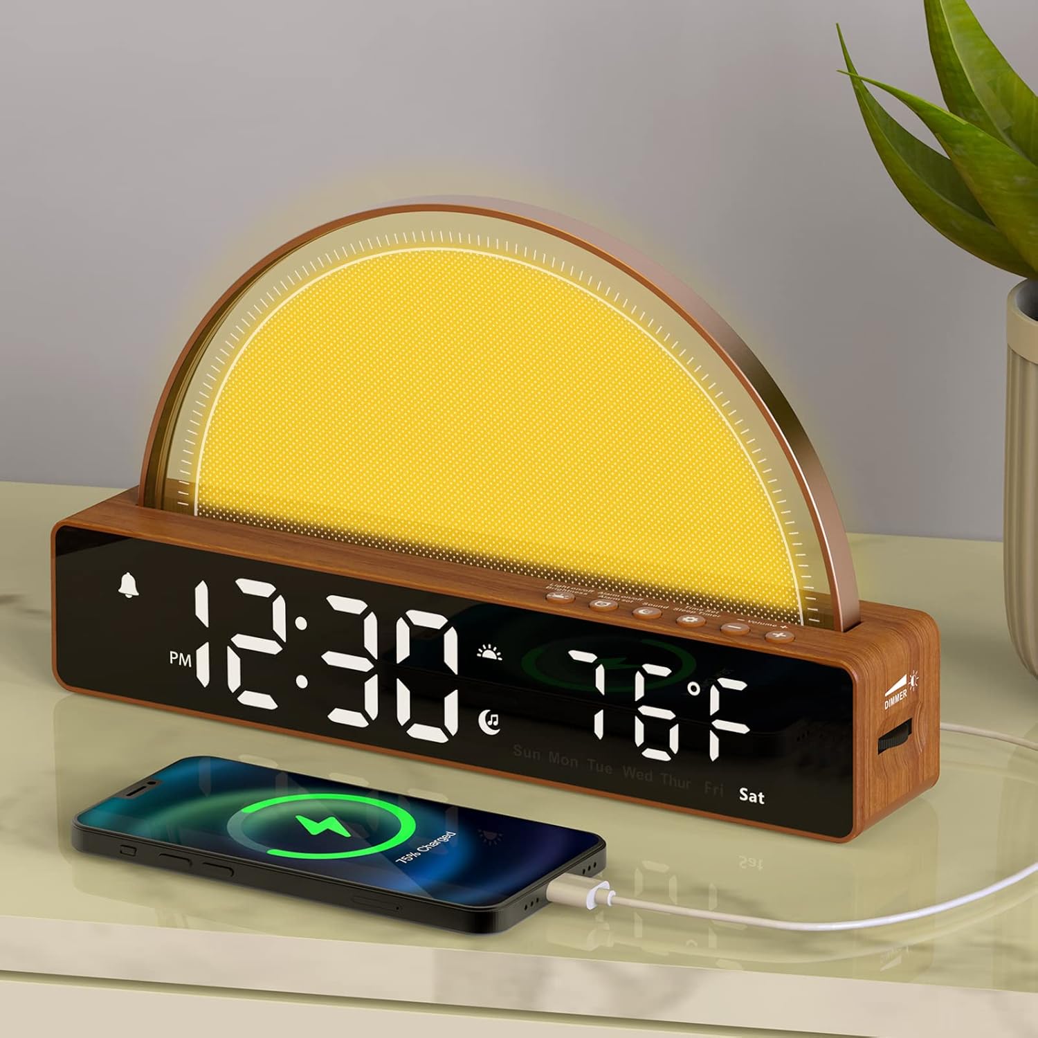 APUZOM Sunrise Alarm Clock with Light and Sound