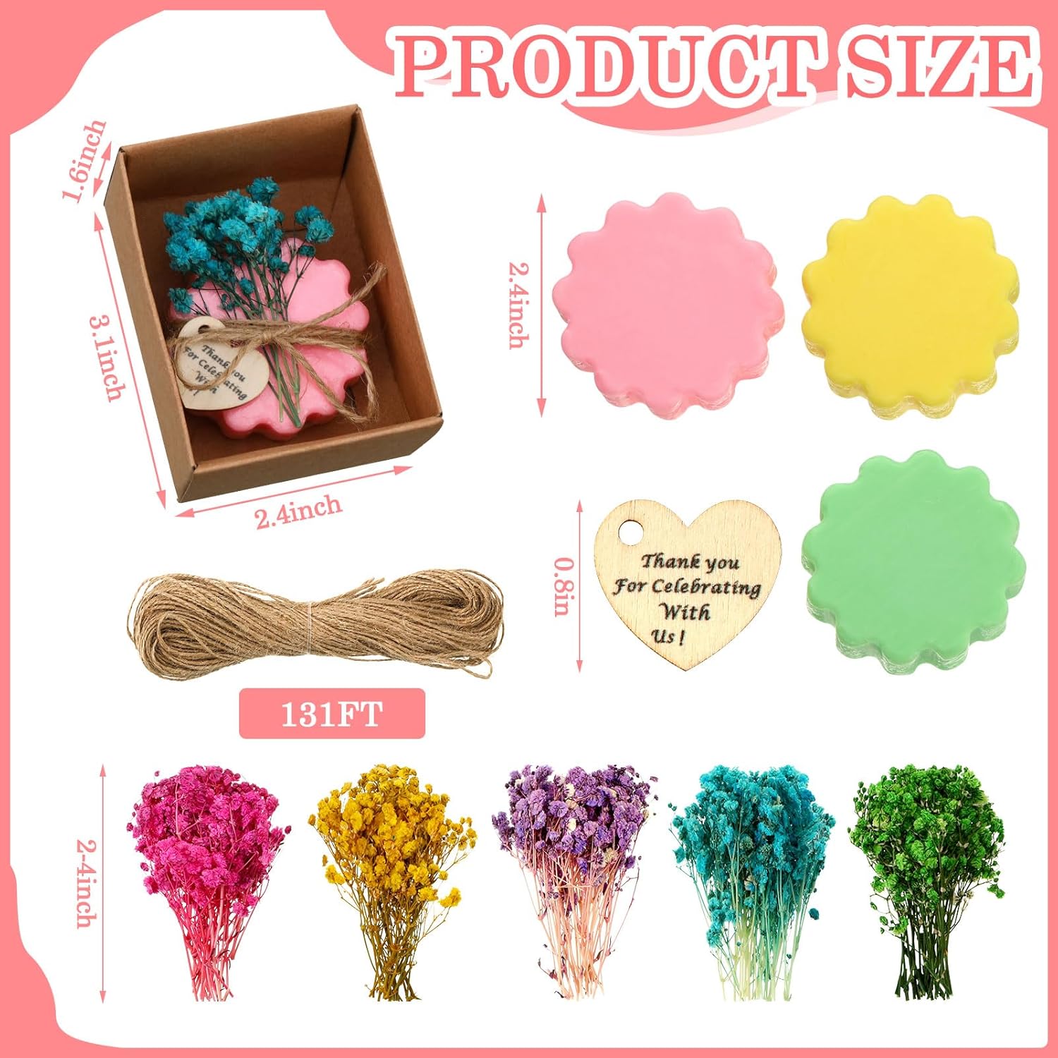 Kigeli 45pcs Soap Favors DIY Wedding Bridal Shower Gift Set