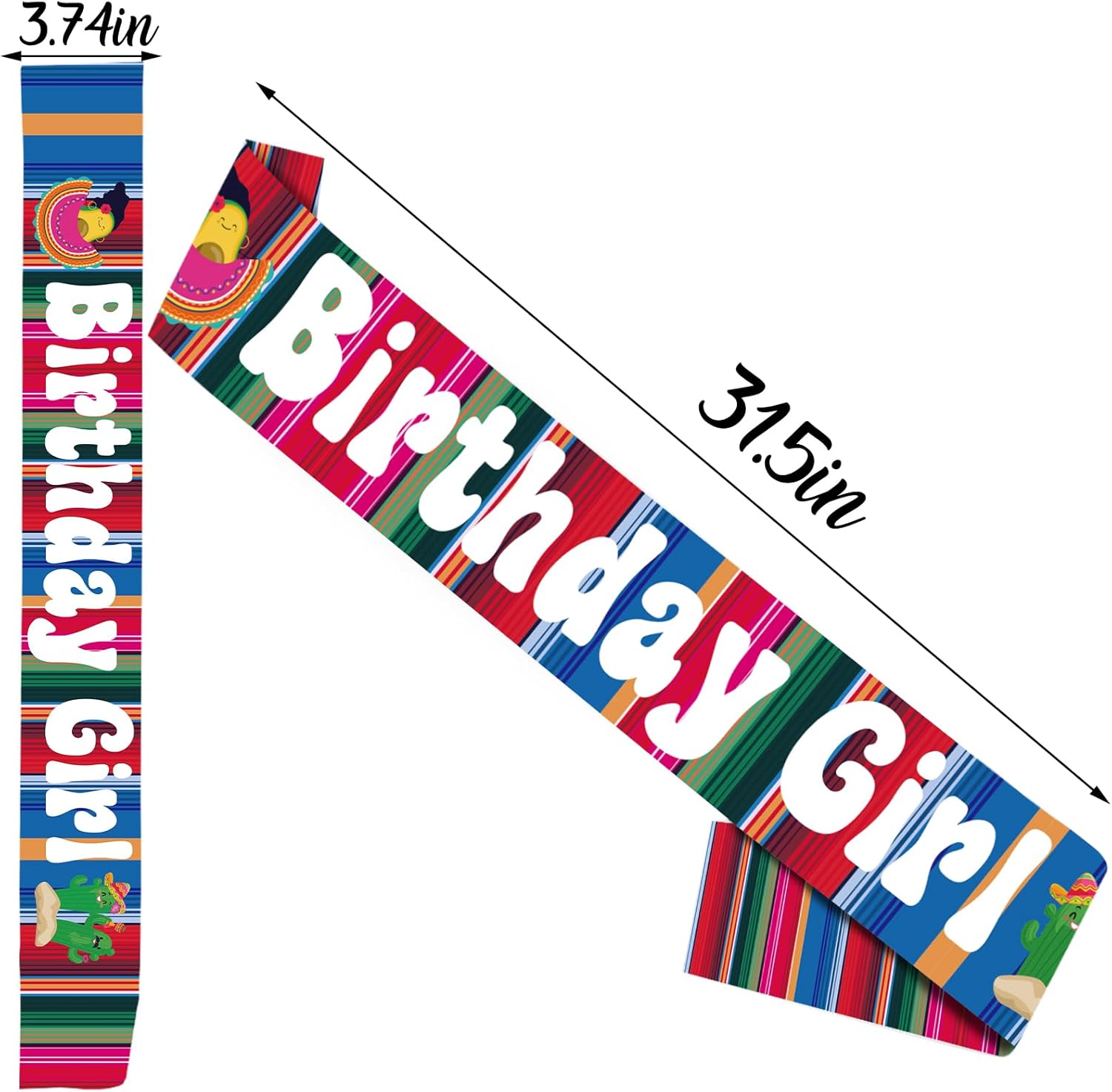 Mexican Birthday Girl Sash for Women - Fiesta Decor