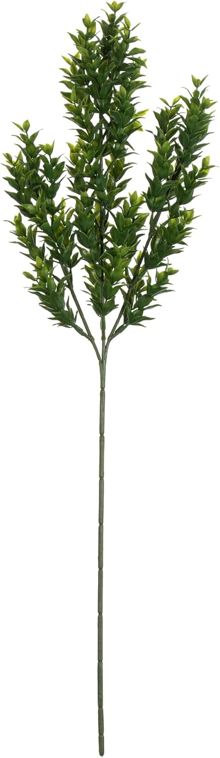 Vickerman Artificial Green Mini Leaf Bush 255 Inch