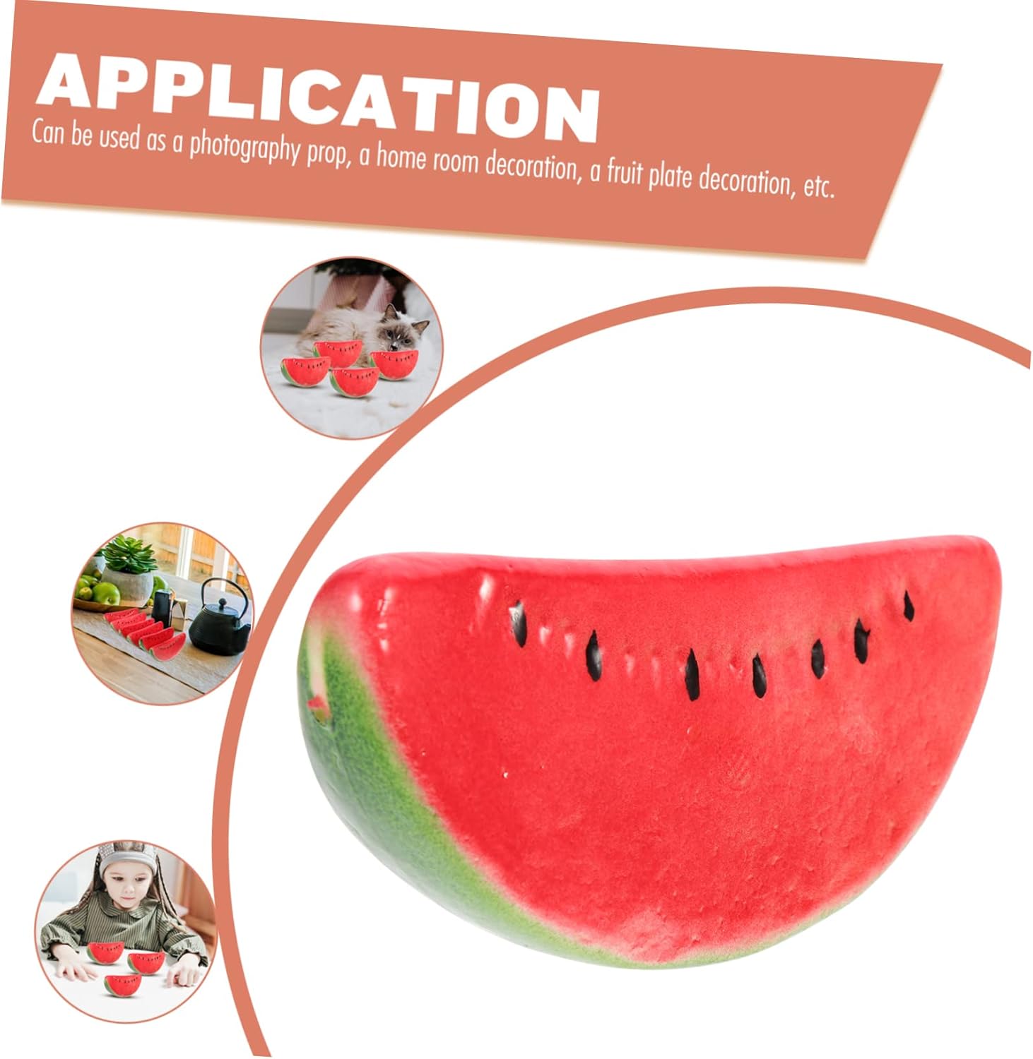 Zerodeko 6Pcs Lifelike Watermelon Slices Decorative Props