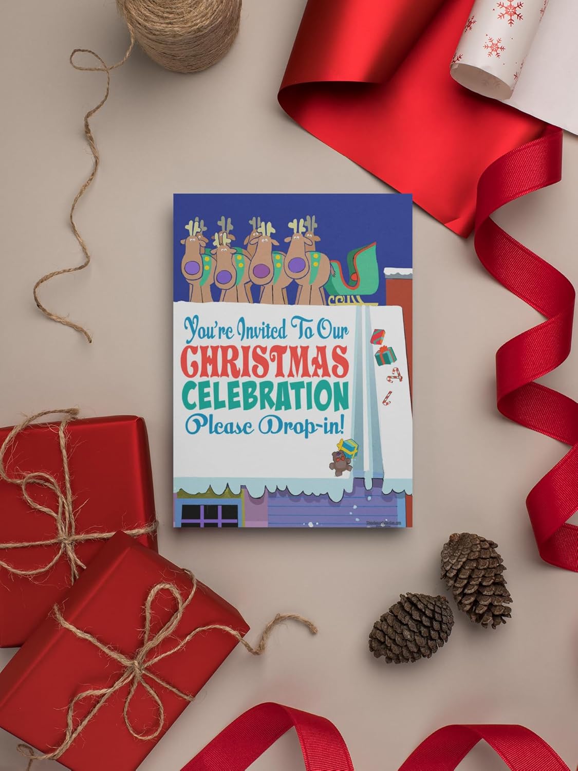 Stonehouse Collection Christmas Invitations 25 pcs with Envelopes