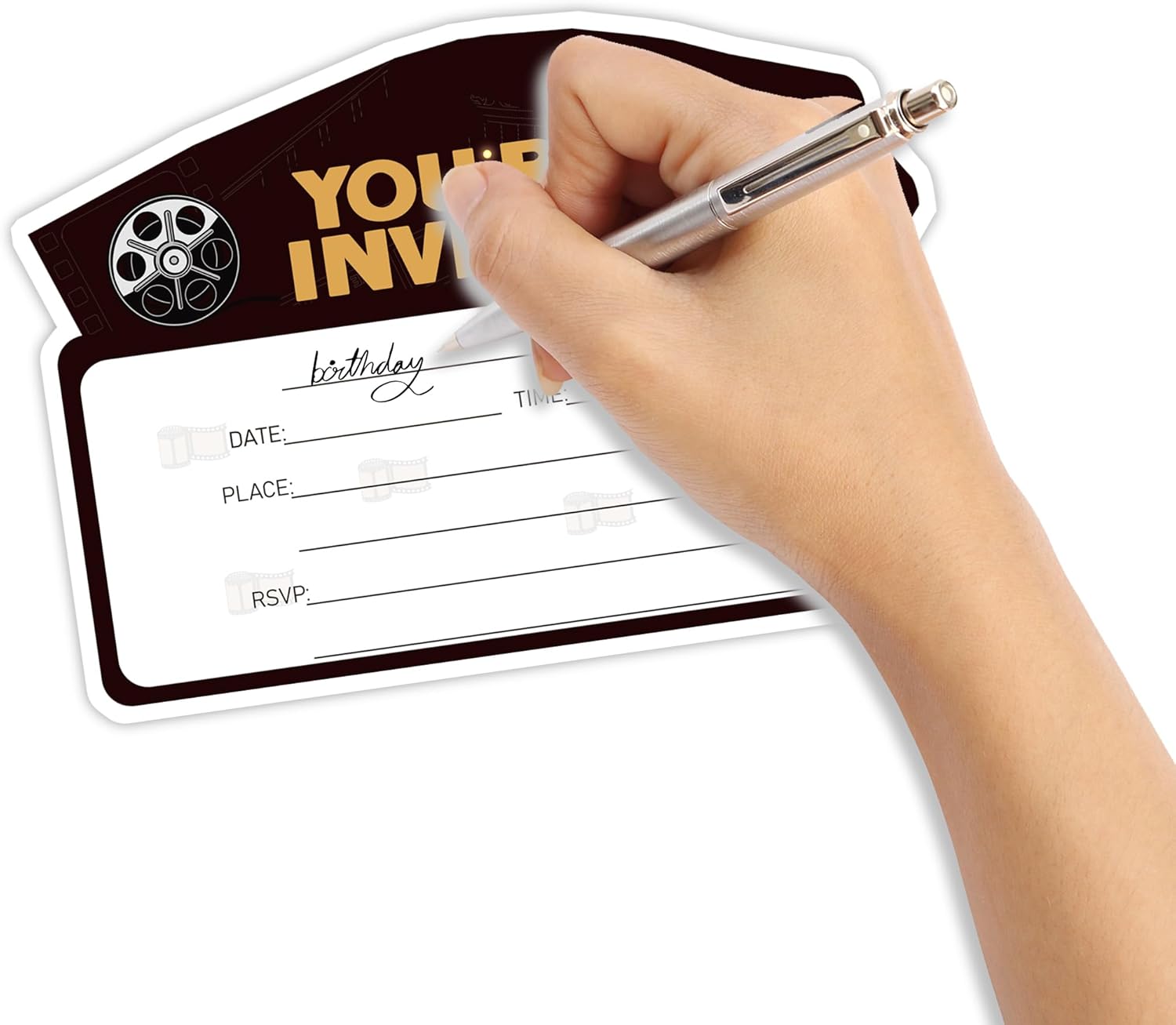 Movie Theme Party Invitation Cards 30 Pack