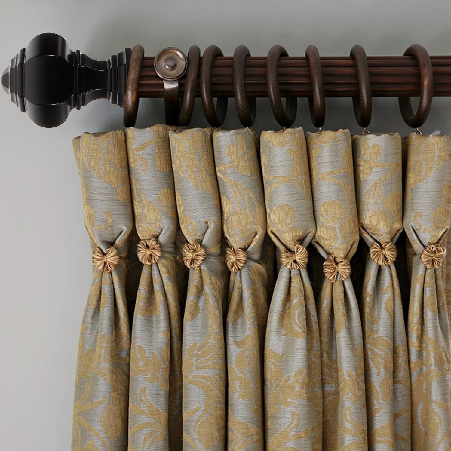 Ciieeo 2pcs Curtain Rod Finials Ends Only