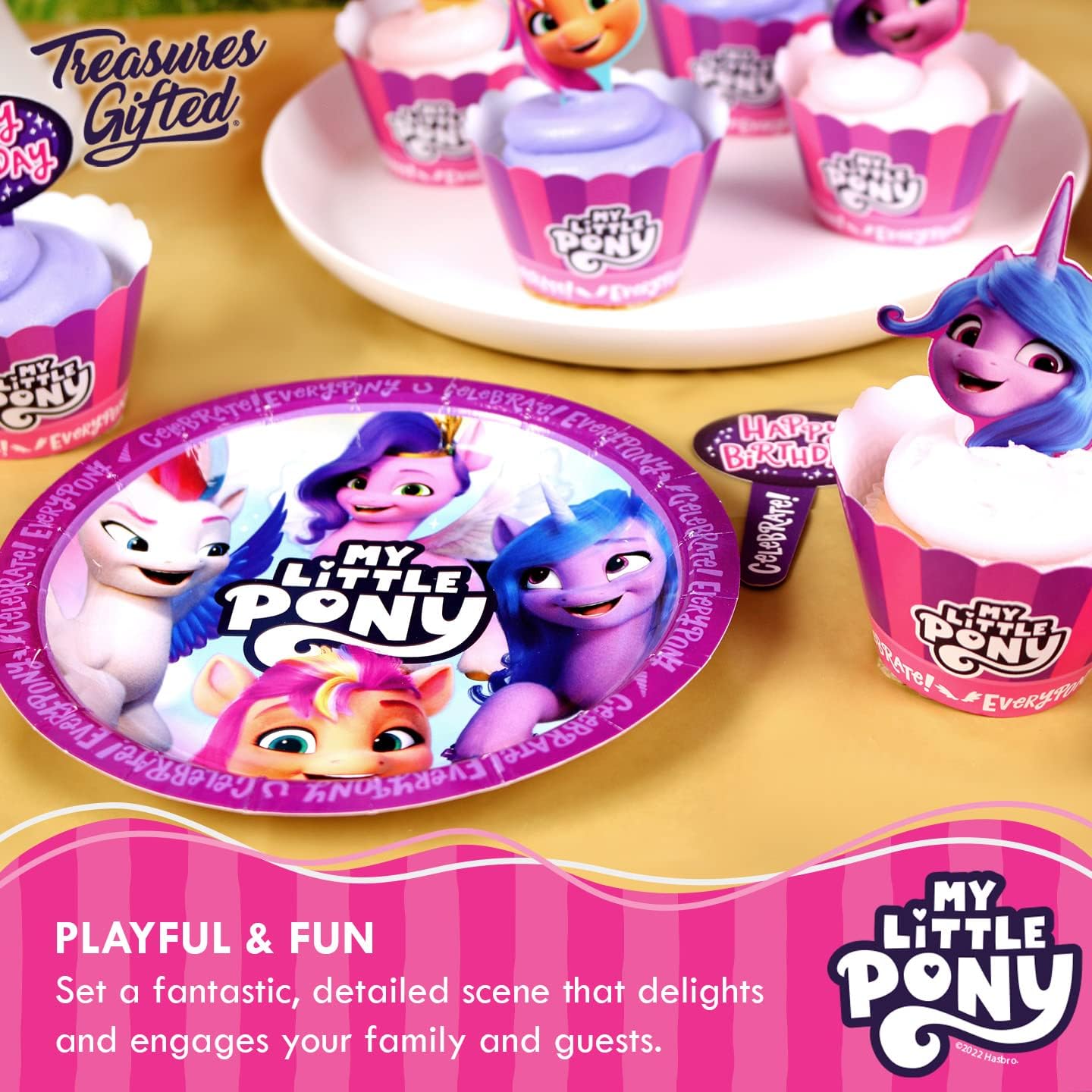 Treasures Gifted My Little Pony Dessert Plates 16ct - 7in